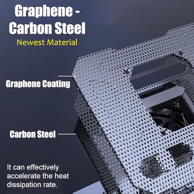 360° Rotating Tablet Desk Stand Holder with USB Cooler，Carbon Steel Frame Dual Rod Mount Support for iPad Pro 13 12 11 Air Mini 5 4 3 Samsung Tab E-Reader (Black with Built-in Cooler)