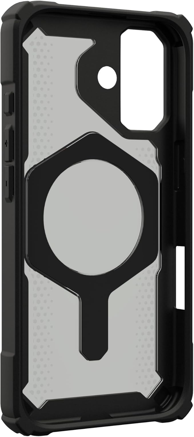 URBAN ARMOR GEAR UAG Designed for iPhone 17 Case with Kickstand Plasma XTE - Compatible with MagSafe Transparent Military Grade Protective Cover, Black/Pop Orange
