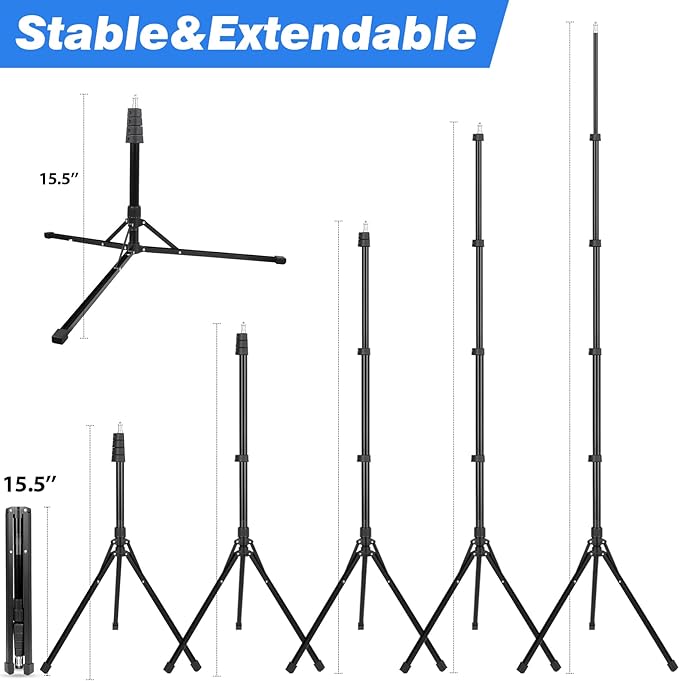 UBeesize 67-in iPad Tripod Stand, 360 Rotating Tablet Mount & Phone Holder, Compatible with 9.9-15.7 Inches Tablets