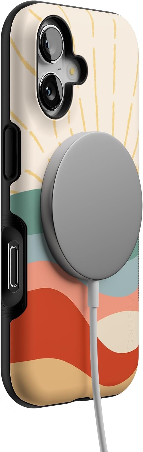 Casely iPhone 17 Case | Here Comes The Sun | Colorblock Sunset | Bold Protective Design | Compatible with MagSafe