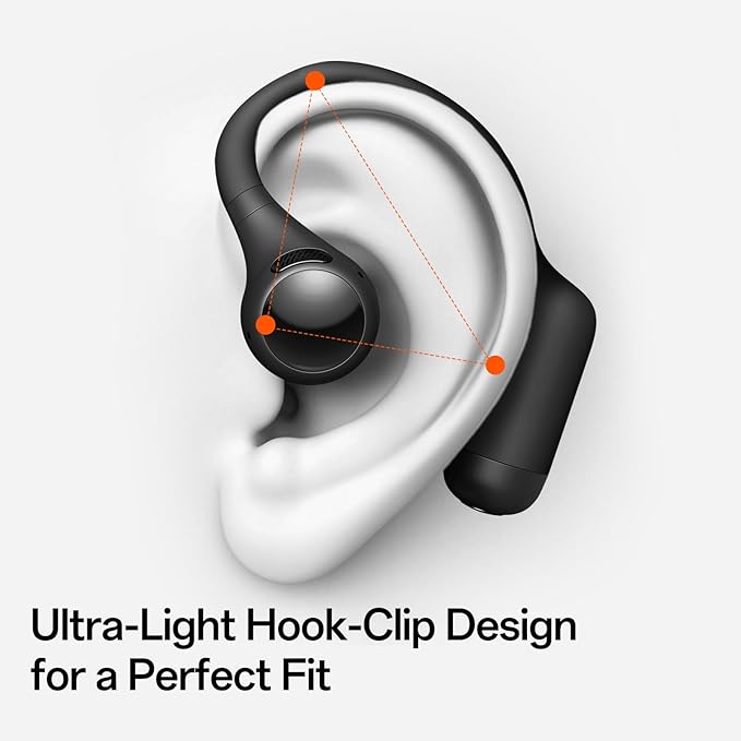 S2 Open Ear Headphones, 7G Ultra-Light Design, Hi-Res LDAC Audio, Triple Water-Resistant, Bluetooth 6.0, Effortless Photography, 32H Playtime, Smart APP, Clear Call, Wireless Sports Earbuds