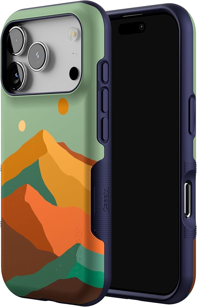 Casely iPhone 17 Pro Case | Endless Peaks | Colorblock Mountain | Compatible with MagSafe | Bold Protective Design