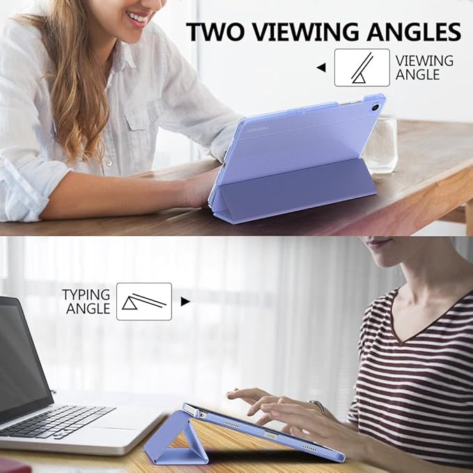 MoKo Case for Galaxy Tab A9+/A9 Plus 11 inch 2023, Slim Stand Protective Smart Cover with Hard PC Translucent Back Shell for Tab A9 Plus Tablet (SM-X210/X216/X218), Auto Wake/Sleep, Lavender Purple