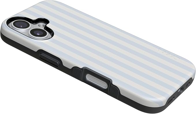 Casely iPhone 17 Case | Blue Stripes | Sunday Best | Compatible with MagSafe | Bold Protective Design