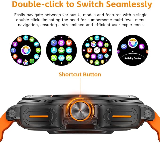 Smartwatch with Earbuds(Answer&Make Calls) IP67 Water Resistant Watch(2 Straps), Sports Watches 100+ Sports Modes (Cycling/Fitness/Hiking), DIY Watch Faces for Men Dad Husband (Silver)