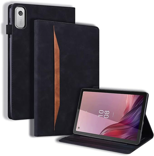 Case for Lenovo Tab M9 HD (9.0 inch) TB-310FU Tablet Premium PU Leather Protective Case Folio Flip Business Case Tablet Sleeve with Card Pocket Pen Holder, Black