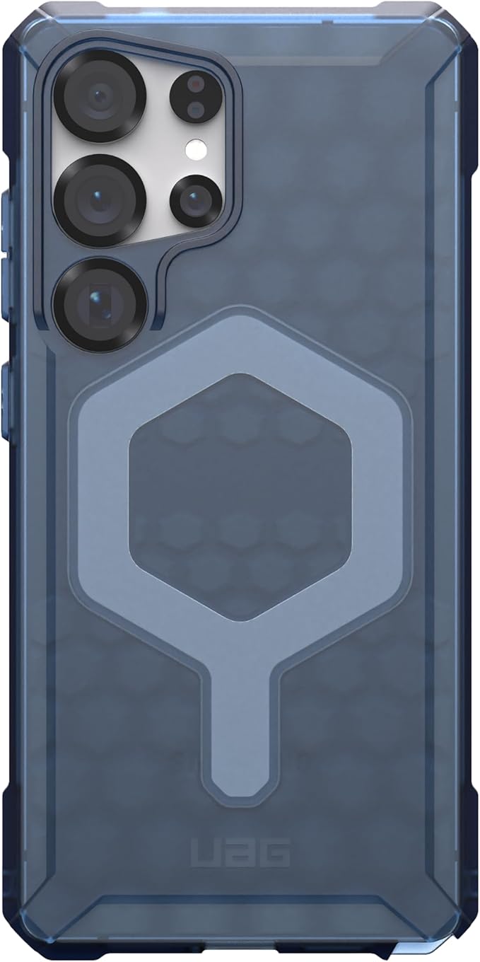URBAN ARMOR GEAR UAG Designed for Samsung Galaxy S25 Ultra Case 6.9" Essential Armor - Compatible with Magnetic Charging Rugged Military Drop Tested Anti-Slip Protective Cover, Cloud Blue