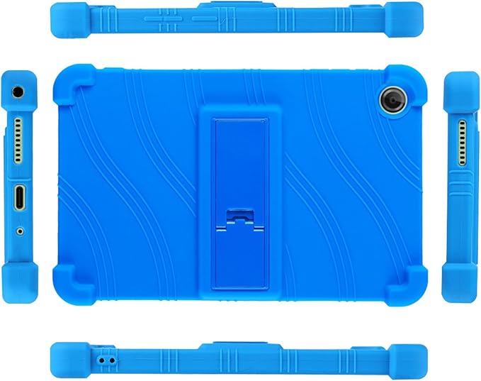 Case for Lenovo Tab One 8.7 Inch Tablet 2025 (TB305FU), Kids Friendly Soft Silicone Adjustable Stand Cover for Lenovo Tab K9 Tablet 8.7 inch Tablets (Purple)