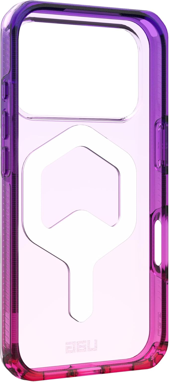 URBAN ARMOR GEAR UAG Designed for iPhone 17 Pro Case Plyo - Compatible with MagSafe Translucent Military Grade Protective Cover, Purple/Pink Ombre