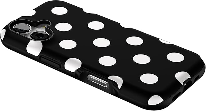 Casely iPhone 17 Case | Polka Dots | High Contrast Design | Bold Protective Design | Compatible with MagSafe