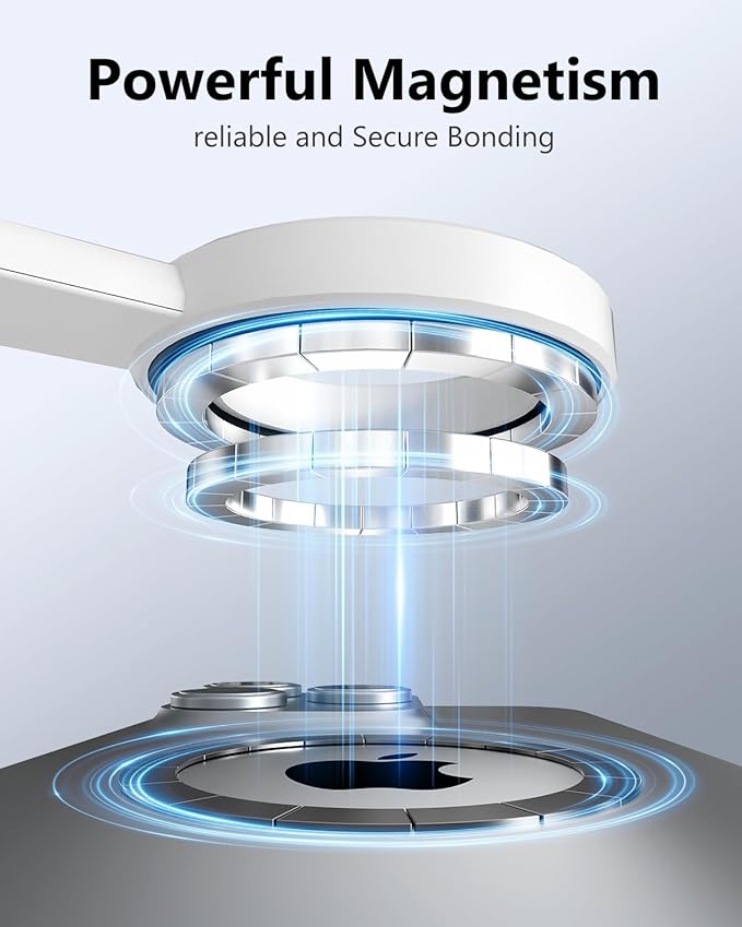 UBeesize Magnetic Tripod for iPhone with Remote, 64’’ Extendable Phone Stand for Video Recording/Vlogging, N52 Strong Holder for iPhone 12-17/Android, Portable Travel Selfie Stick Tripod(White)