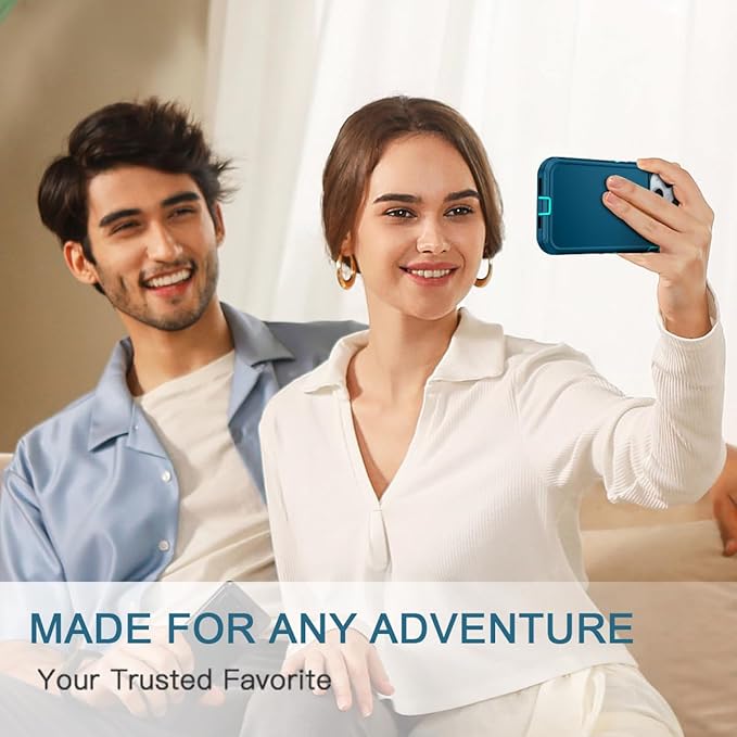 for iPhone 15 Plus Case Shockproof Dust/Drop Proof 3-Layer Full Body Protection [Without Screen Protector] Rugged Heavy Duty Cover Case for Apple iPhone 15 Plus 6.7" 2023,Turquoise