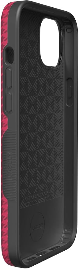Casely iPhone 14 Case | Best Dressed | Pink Houndstooth | Compatible with MagSafe | Bold Protective Design