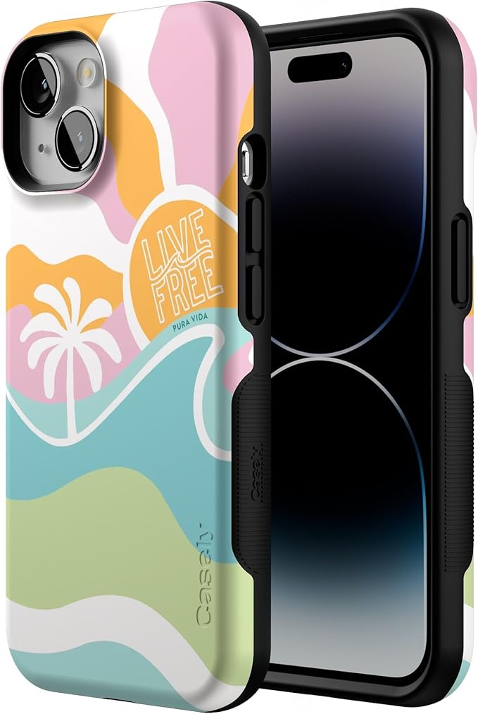 Casely iPhone 14 Case | Tropical Dreams | Pura Vida | Compatible with MagSafe | Bold Protective Design