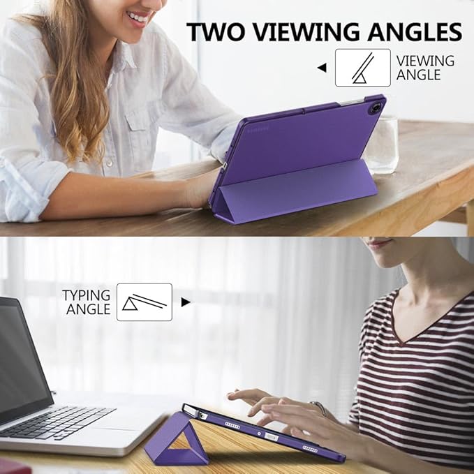 MoKo Case for Galaxy Tab A9+/A9 Plus 11 inch 2023, Slim Stand Protective Smart Cover with Hard PC Translucent Back Shell for Tab A9 Plus Tablet (SM-X210/X216/X218), Auto Wake/Sleep, Purple Violet