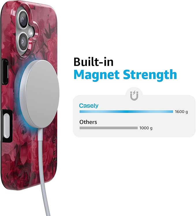 Casely iPhone 17 Case | Romance Novel | Moody Floral | Compatible with MagSafe | Classic Ultra Slim Design