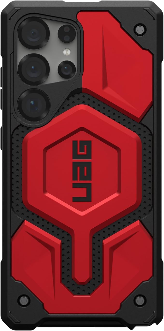 URBAN ARMOR GEAR UAG for Samsung Galaxy S25 Ultra Case 6.9" Monarch Pro - Compatible with Magnetic Charging Premium Rugged Military Drop Tested Protective Cover, Crimson