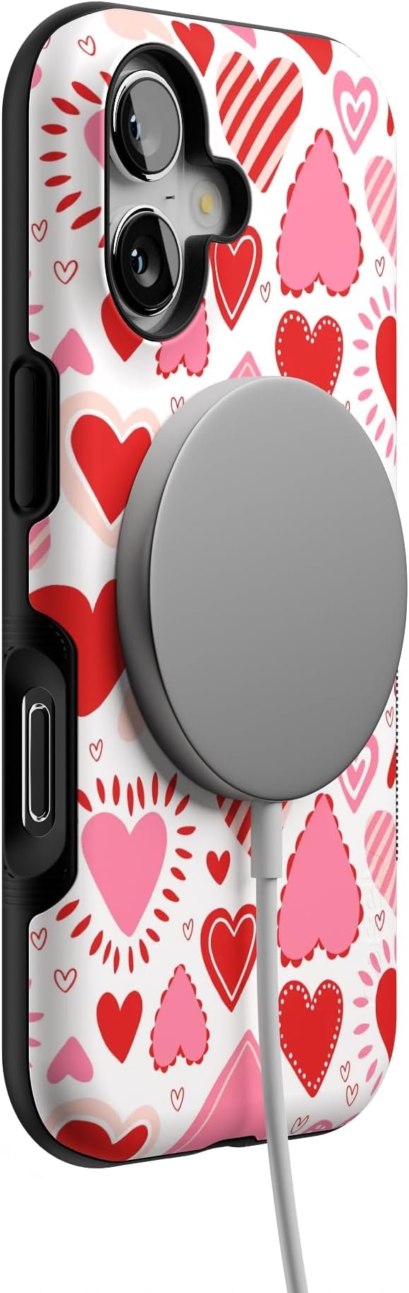 Casely iPhone 17 Case | Love Struck | Heart Stickers | Bold Protective Design | Compatible with MagSafe