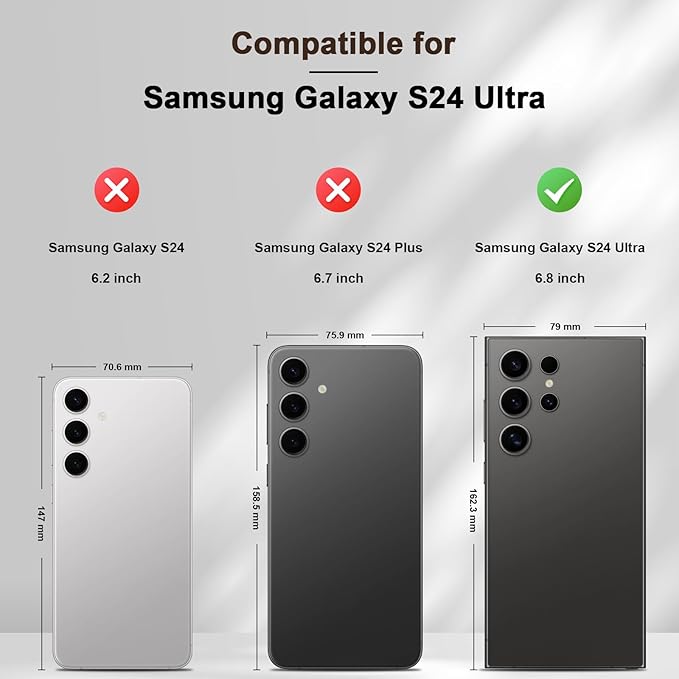 Jasonyu Flip Wallet Case for Samsung S24 Ultra 5G,Leather Magnetic Folio Cover with Card Holder,Kickstand - TPU Shockproof Durable Protective Phone Case,Brown