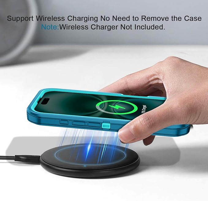 for iPhone 17 Case [Compatible with MagSafe][Without Screen Protector] Heavy Duty Protective Shockproof 3-Layer Tough Rugged Cover for Apple iPhone 17 6.3",Turquoise