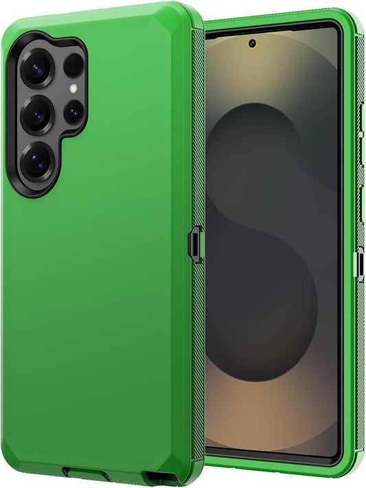 for Samsung Galaxy S25 Ultra Case, Full Body Rugged Military Drop Protection Bumper Heavy Duty Shockproof Anti-Scratch Protective Cover Phone Case for Galaxy S25 Ultra 5G (Green & Black)