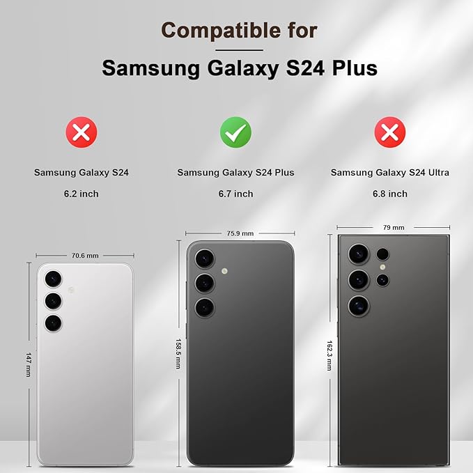 Jasonyu Flip Wallet Case for Samsung S24 Plus/S24+ 5G,Leather Magnetic Folio Cover with Card Holder,Kickstand - TPU Shockproof Durable Protective Phone Case,Brown