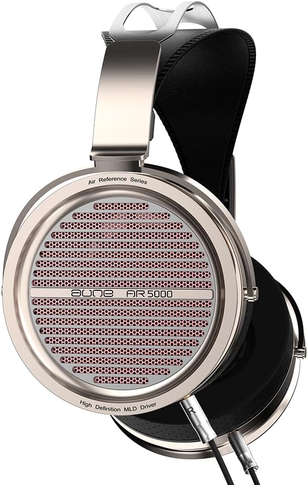Aune AR5000 20th Anniversary Edition Set : AR5000 Headphones, Headphones Stand, AUR1 USB-C Headphone Cable with DAC, AR3 4.4mm Balanced Headphone Cable