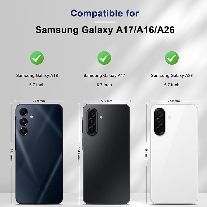 Jasonyu Flip Wallet Case for Samsung Galaxy A17 5G,Leather Magnetic Folio Cover with Card Holder,Kickstand - TPU Shockproof Durable Protective Phone Case,Blue