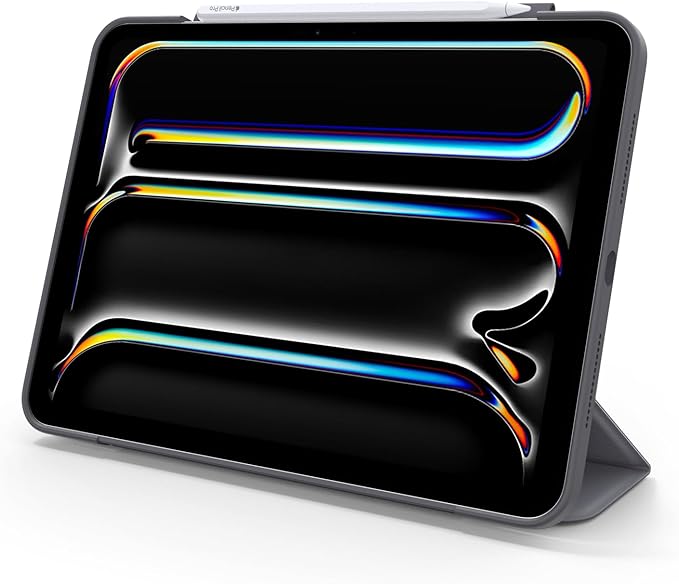 OtterBox Symmetry Series Folio Case for iPad Pro 11-inch (M4) - Thunderstorm (Black), Ultra-Sleek Design, Multiple Viewing Positions, Magnetic Sleep/Wake Cover