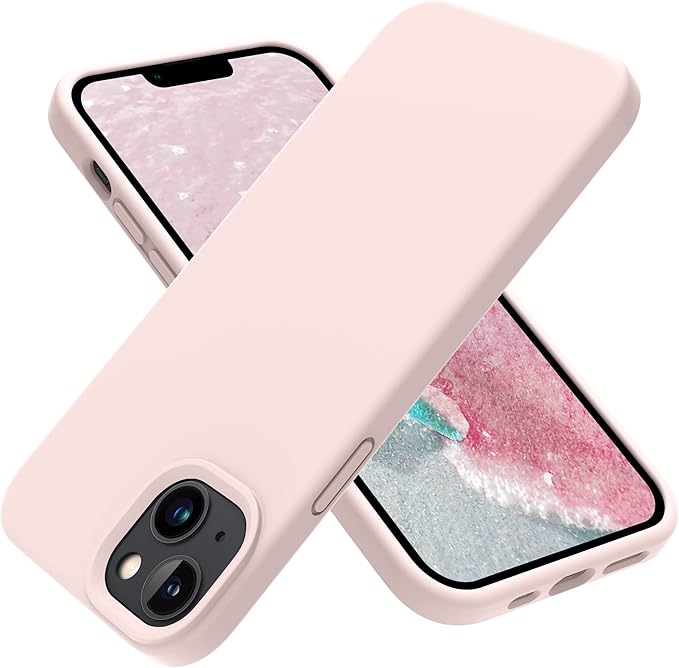 OTOFLY Designed for iPhone 14 Case, Silicone Shockproof Slim Thin Phone Case for iPhone 14 6.1 inch (Chalk Pink)