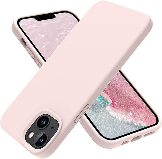 OTOFLY Designed for iPhone 14 Case, Silicone Shockproof Slim Thin Phone Case for iPhone 14 6.1 inch (Chalk Pink)