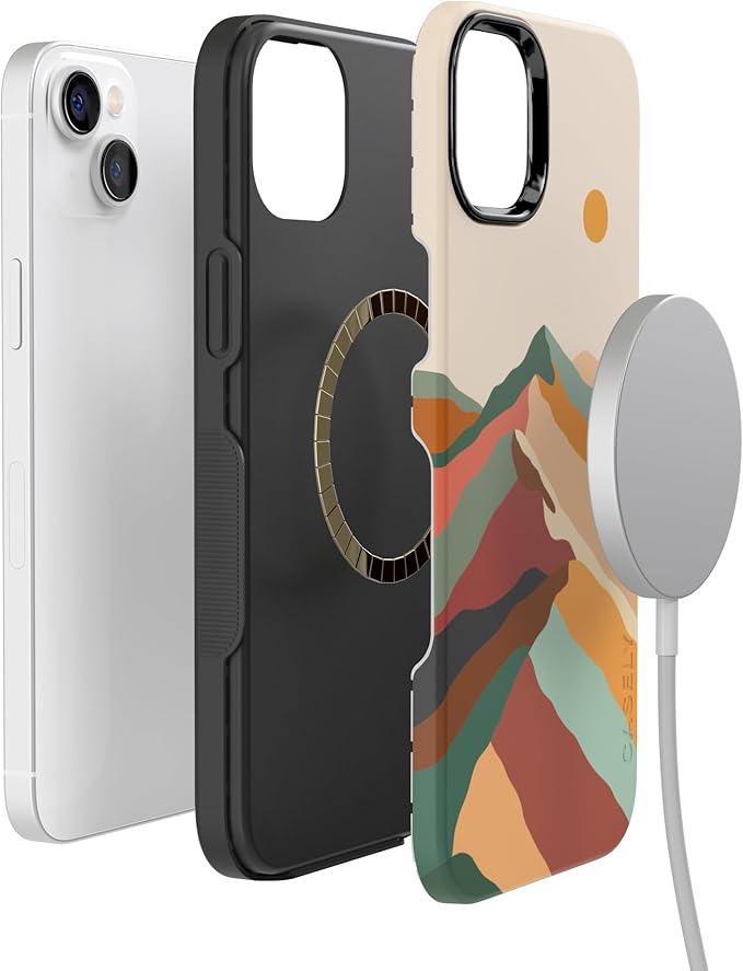 Casely iPhone 14 Case | Magic Mountain | Colorblock | Compatible with MagSafe | Bold Protective Design