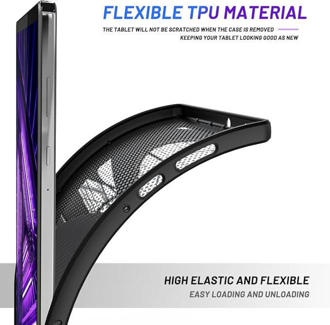 Compatible with Lenovo Tab M10 FHD Plus 10.3" Case, Thin and Soft Tablet Protective Cover for Tab K10 TB-X6C6L TB-X6C6F TB-X6C6X/M10 Plus FHD TB-X606F TB-X606X 10.3-Inch, Black