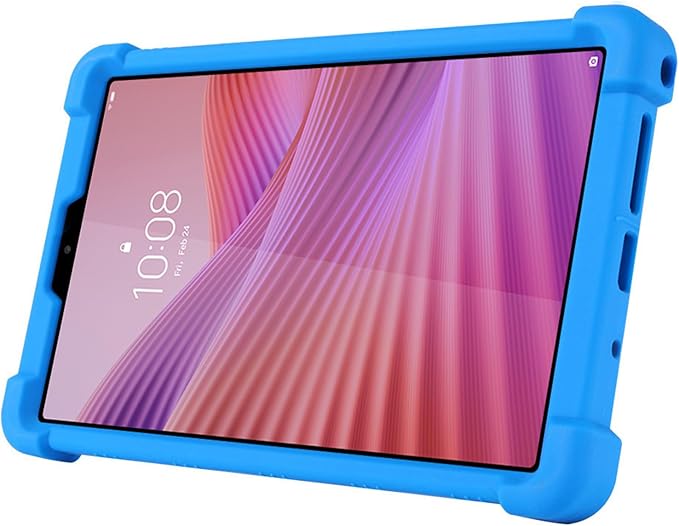 Case for Lenovo Tab One 8.7 Inch Tablet 2025 (TB305FU), Kids Friendly Soft Silicone Adjustable Stand Cover for Lenovo Tab K9 Tablet 8.7 inch Tablets (Red)