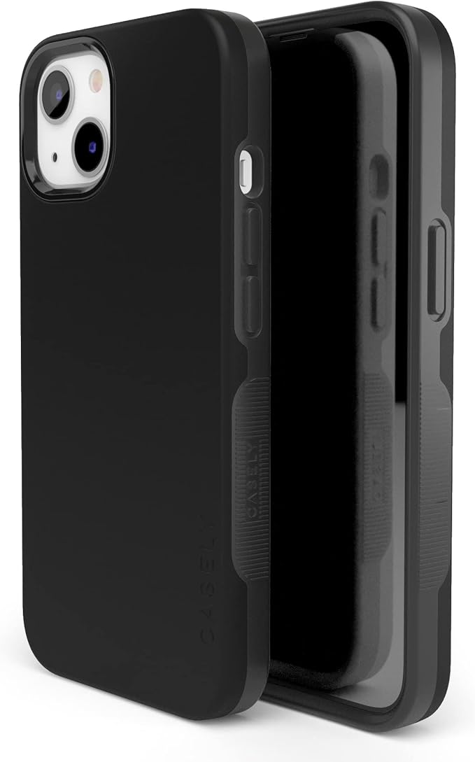 Casely iPhone 14 Case | Black on Black | Compatible with MagSafe | Bold Protective Design