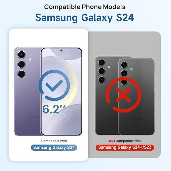 Lanhiem for Samsung Galaxy S24 Phone Case, IP68 Waterproof Dustproof, Built-in Screen Protector, Rugged Full Body Shockproof Protective Cover for Galaxy S24 5G 6.2 Inch, Light Blue