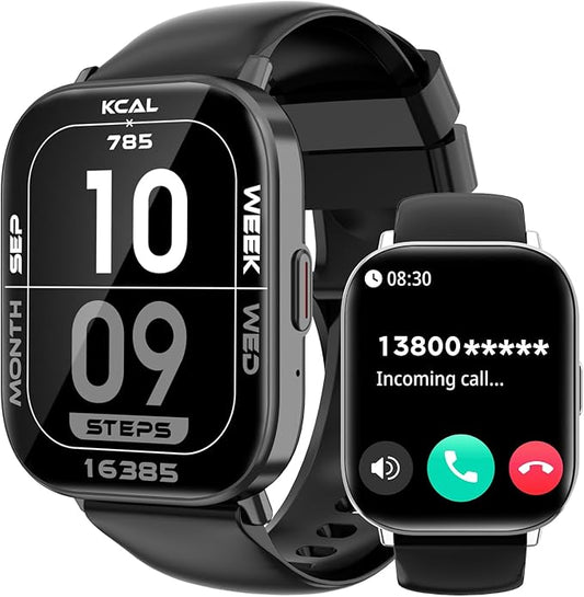 Smart Watch for Men and Women, 2.01-inch HD Touch Screen, 120+ Sports Modes/IP67 Waterproof/Heart Rate/Sleep Monitoring (Answer/Make Calls), for Android/iOS (Black)