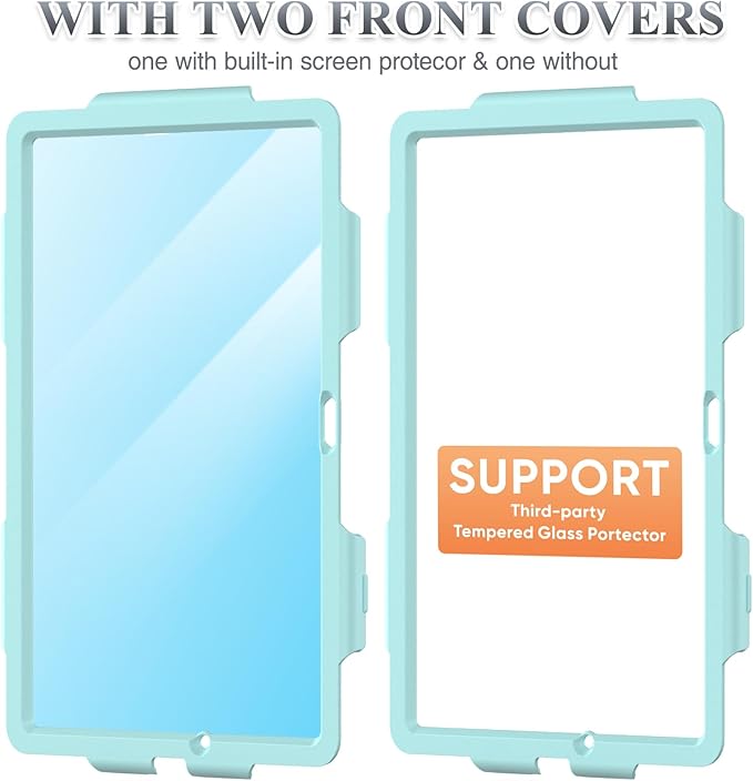 SEYMAC stock Case for Samsung Galaxy Tab A9+ Plus 11'', Full-Body Drop Protection Case with Screen Protector Pencil Holder [360° Rotating Hand Strap] &Stand, SkyBlue Camo