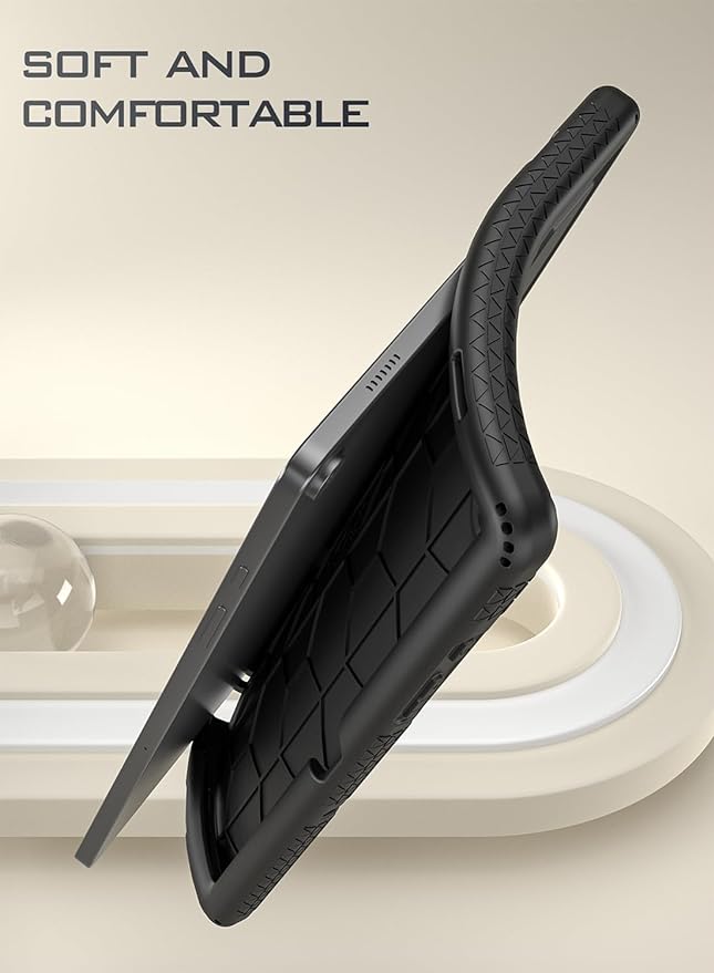 Poetic TurtleSkin Case Designed for Samsung Galaxy Tab A9 Plus + 11 Inch 2023, Heavy Duty Shockproof Rugged Kids Friendly Drop Protection Silicone Cover Case, Black