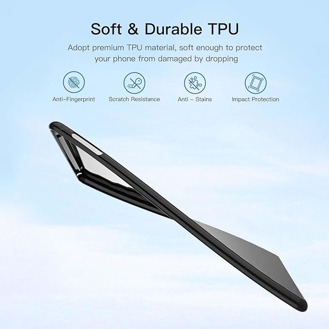 Case Cover for REDMAGIC Astra Gaming Tablet 9.06 inch, Slim Design Matte TPU Soft Protective Cover for ZTE Nubia REDMAGIC Tablet 3 Pro, Anti-Scratch,Shockproof,Black