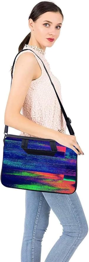 RICHEN 14 15 15.4 15.6 inch Laptop Shoulder Bag Messenger Bag Notebook Handle Sleeve Neoprene Carrying Case with Accessories Pocket (14-15.6 inch, No Signal)