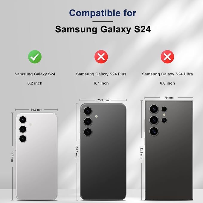 Jasonyu Flip Wallet Case for Samsung S24 5G,Leather Magnetic Folio Cover with Card Holder,Kickstand - TPU Shockproof Durable Protective Phone Case,Blue