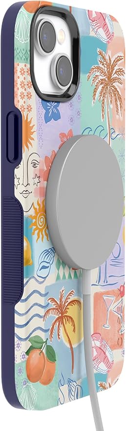 Casely iPhone 14 Case | Tropical Heat | Beachy Collage | Compatible with MagSafe | Bold Protective Design