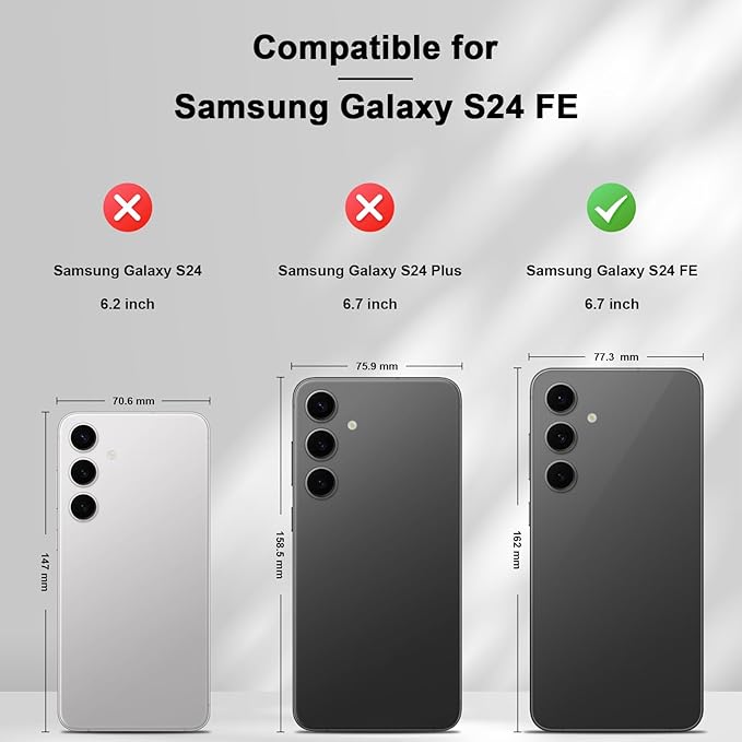 Jasonyu Flip Wallet Case for Samsung Galaxy S24 FE,Leather Magnetic Folio Cover with Card Holder,Kickstand - TPU Shockproof Durable Protective Phone Case,Black