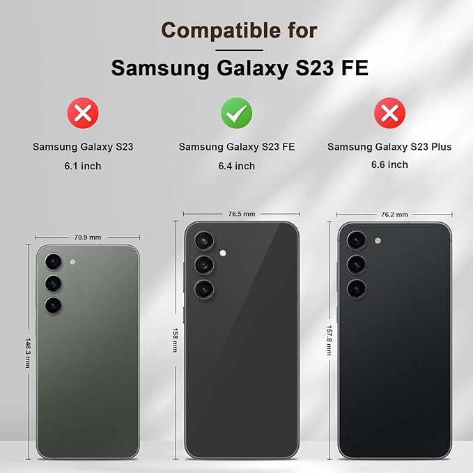 Jasonyu Flip Wallet Case for Samsung Galaxy S23 FE,Leather Magnetic Folio Cover with Card Holder,Kickstand - TPU Shockproof Durable Protective Phone Case,Brown