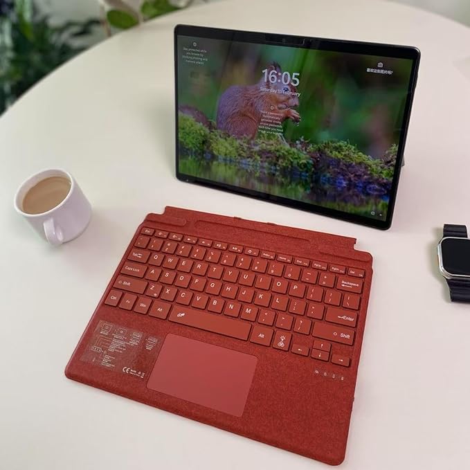 mobee Type Cover for Microsoft Surface Pro 13 inch, Compatible with Surface Pro 13"(11th Edition) / Pro 11 / Pro 10 / Pro 9 / Pro 8 / Pro X, Slim Keyboard with Trackpad Mouse, Backlit, & Pen Holder