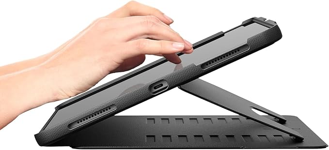 Zugu Case for iPad Air 13 Inch M3 2025 & M2 2024 &/12.9 inch (3rd/4th Gen), Slim Protective Cover with Apple Pencil Charging & Storage, Auto Wake/Sleep, Multiple Viewing Angles (Scarlet Red)