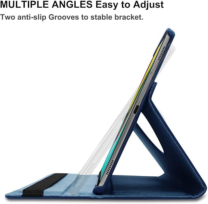 Case for Samsung Galaxy Tab A9+/A9 Plus 11'' 2023 (SM-X210/X216/X218), 360 Degree Rotating Stand Case Smart Protective Cover, with Stylus Pen,Screen Film (Blue)