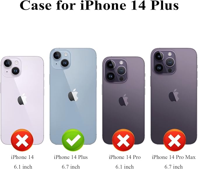 MMHUO for iPhone 14 Plus Case with Card Holder,Flower Magnetic Buttons Protective Wallet Case for Women for iPhone 14 Plus,Blue