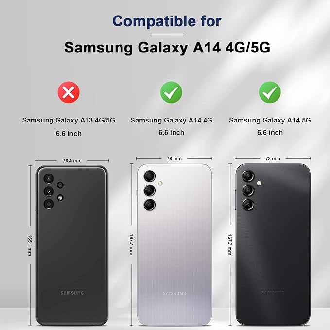 Jasonyu Flip Wallet Case for Samsung Galaxy A14 5G/4G,Leather Magnetic Folio Cover with Card Holder,Kickstand - TPU Shockproof Durable Protective Phone Case,Blue